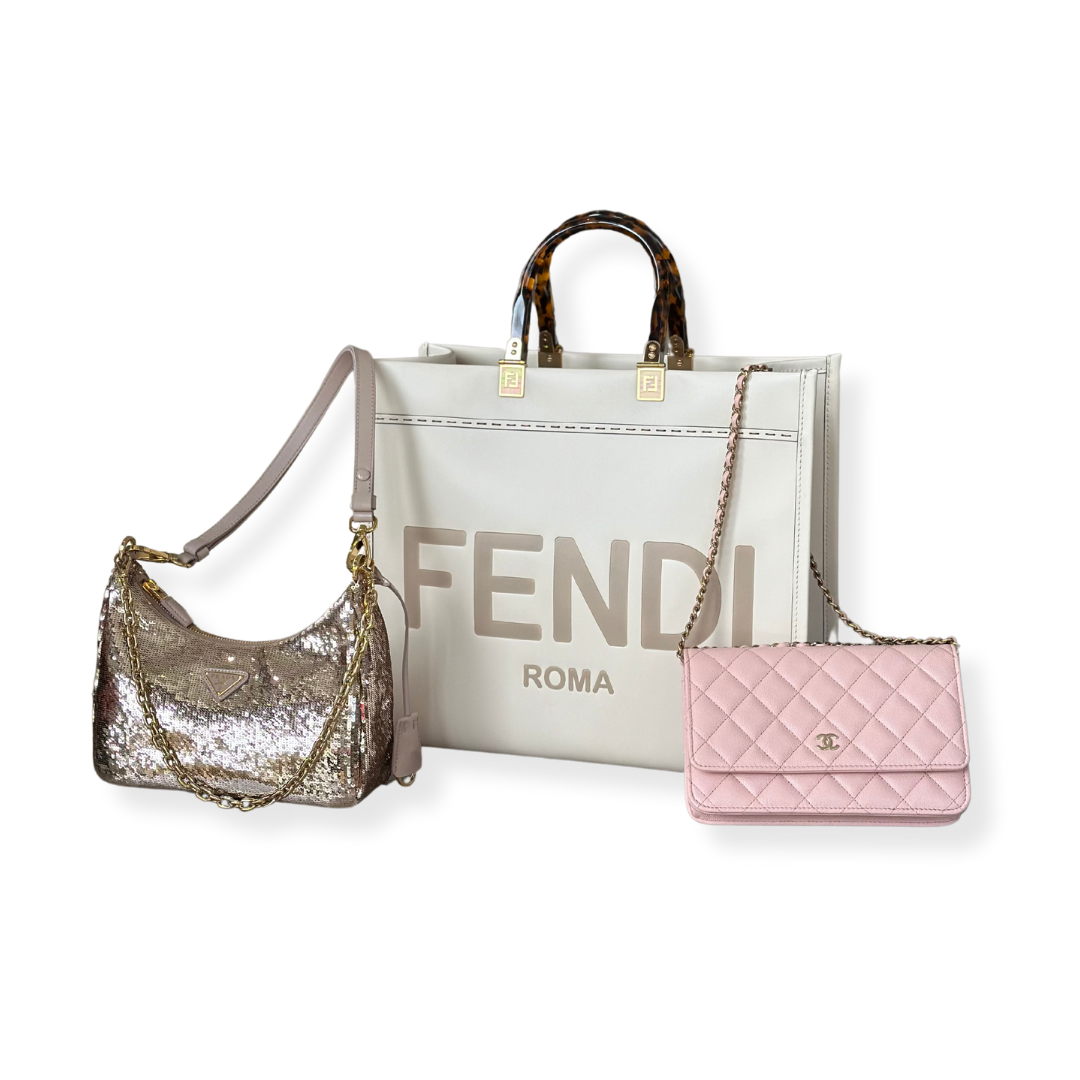 White hotsell fendi purse